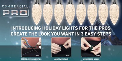 Get precise, quality results with heavy-duty CommericalPro™ string lights and pathway stakes, designed for pros and DIY decorators.