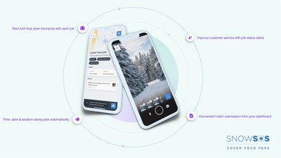 SnowSOS provides plow insurance that providers can turn on and off with each job to keep their coverage cost down at $99/mo per vehicle.