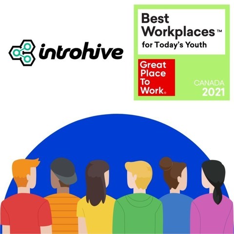 Introhive a t inscrite sur la liste 2021 des Meilleurs lieux de travail pour les jeunes d'aujourd'hui tablie par Great Place to Work Canada. Cette distinction est fonde sur les rtroactions d'employs de centaines d'entreprises interrogs par Great Place to Work. (PRNewsfoto/Introhive)