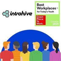 Introhive désignée comme l'un des meilleurs milieux de travail™ pour les jeunes d'aujourd'hui 2021 par Great Place to Work Canada