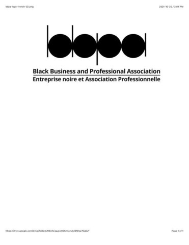 The Black Business and Professional Association (BBPA) represents Black business all across Canada. (CNW Group/Black Business and Professional Association)