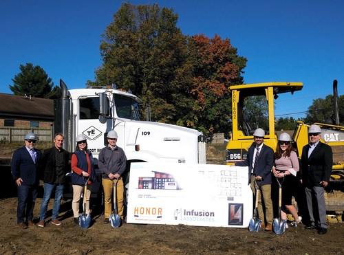 Representatives from Infusion Associates, project partner Honor Construction, and Southwest Michigan Chamber of Commerce attended the groundbreaking ceremony