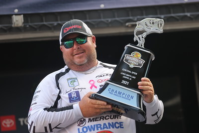 Jacob Powroznik will try to lock up the Falcon Rods Bassmaster Opens Angler of the Year title and an Elite Series berth when Oklahoma's Grand Lake hosts the Basspro.com Bassmaster Central Open Oct. 21-23, 2021.