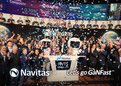 CEO rings Nasdaq opening bell as NVTS debuts after only 7 years as start-up
