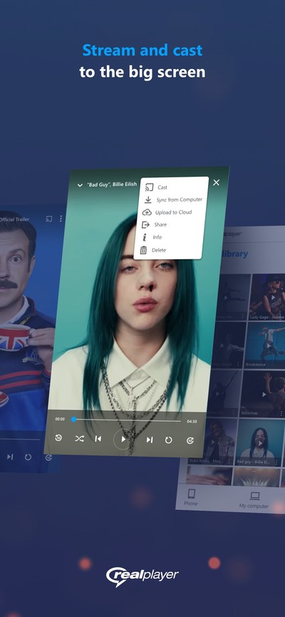 RealPlayer Mobile - stream and cast to the big screen.