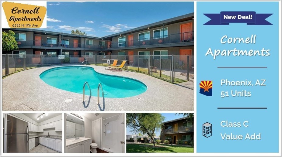 Commercial Real Estate Firms Hamick Asset Management, BluSky Equity Partners, and Vista Laguna Asset Management Announce the Joint Acquisition of Cornell Apartments in Phoenix - Vimarsana News