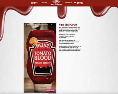 Heinz Halloween website powered by Firework (PRNewsfoto/Firework)