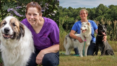 Dr. Mary Kate Lawler (left) and Jill Elston (right) were the winners of the 2021 American Humane Hero Veterinarian and Hero Veterinary Nurse Awards(tm), sponsored by Zoetis Petcare