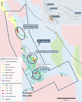 Figure 1: Overview of Gold Line License (CNW Group/Gold Line Resources Ltd.) Figure 1: Overview of Gold Line License (CNW Group/Gold Line Resources Ltd.)