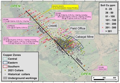 Figure 1: Drill collar map showing the location of holes completed to date on the NW Extension (CNW Group/Meridian Mining UK Societas)