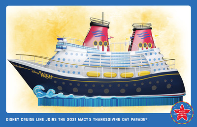 Disney Cruise Line will debut an enchanting cruise ship float in the 95th Macy's Thanksgiving Day Parade. The imaginatively designed 