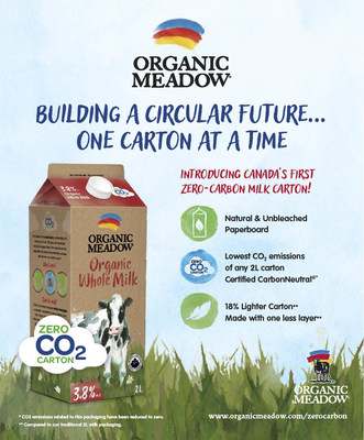 Introducing North America's First Zero-Carbon Milk Carton (CNW Group/Organic Meadow)