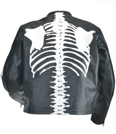 Vanson Bones Leather Jacket back view