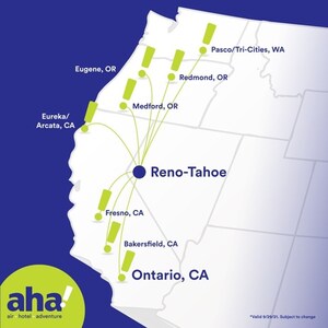 New airline - aha! - inaugurates Reno-Tahoe hub with nonstop flight to Pasco/Tri-Cities, Wash.