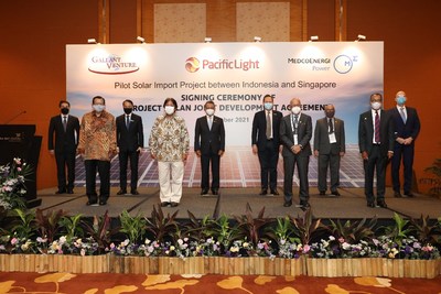 Joint Development Agreement Signing Ceremony between Gallant Ventures Ltd, PacificLight and Medco Power International, Singapore 25 October 2021