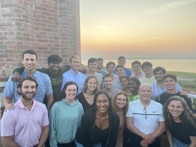 Michael Loeb gathers with students from Loeb.nyc's 2021 Summer Internship Program