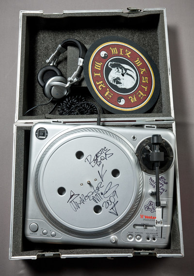 Mix Master Mike equipment from Hard Rock’s memorabilia collection.