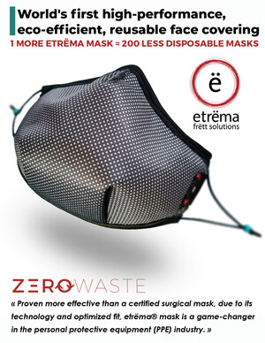 ECO-CONSCIOUS SOLUTION TO DISPOSABLE FACE MASKS                                                                                                         etrema® - The game changer in the personal...