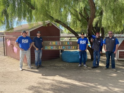 Students from RSI arrive to install a new ice machine at Aimee's Animal Sanctuary. Credit: The Refrigeration School, Inc.