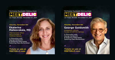 George Goldsmith and Dr. Ekaterina Malievskaia of COMPASS Pathways at Meet Delic (CNW Group/Delic Holdings Inc.)