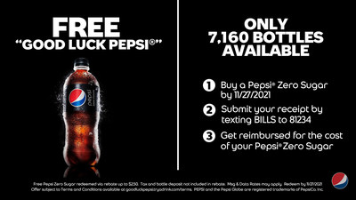 Pepsi is giving away 7,160 free "Good Luck Pepsi" Zero Sugars for the 716 Buffalo area code in honor of one superfan's ritual.