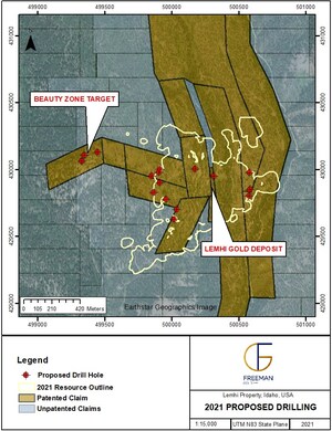Freeman Gold Announces Phase 2 Lemhi Resource Expansion and Beauty Zone Drill Program