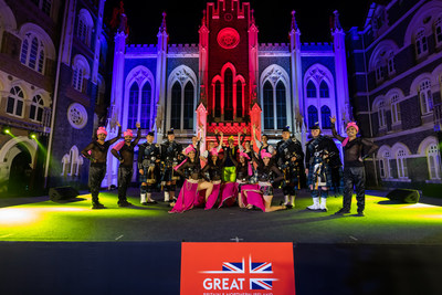 'The distinguished British military band, Royal Edinburgh Military Tattoo performed with Indian dancers from Hormuzd Khambata Dance Company at St. Xavier's College Mumbai. Their performance was a cultural tribute to India and the UK as a part of the GREAT Calling Mumbai campaign, aimed at showcasing a different side of the UK to the Indian audience.’
