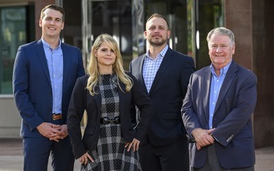 Brendan O’Connell, Philadelphia Business Unit Operations Manager; Lauren Bubnis, Senior Talent Acquisition & Business Specialist; Daryl Kern, Principal Architect; Harry Segner, Senior Director, Head of Business Development. Source: PM Group. 