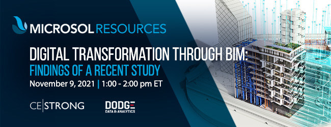 Microsol Resources discusses Digital Transformation through BIM with Dodge Data & Analytics - Vimarsana News