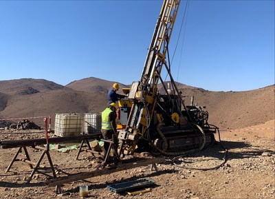 Figure 3 - Drill rig mobilised on Imiter bis (CNW Group/Aya Gold & Silver Inc)