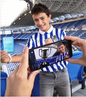 Real Sociedad Virtual Copa Del Rey Championship Trophy Launch Using ImagineAR (CNW Group/ImagineAR Inc.)