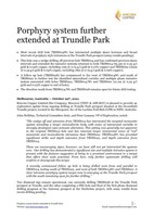 Porphyry system further extended at Trundle Park