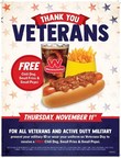 In Appreciation for their Service, Wienerschnitzel Offers Veterans &amp; Active Duty Military a FREE Meal on Veterans Day