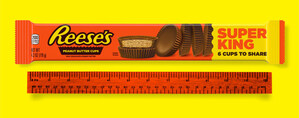 The #1 Ruler on the Candy Scene, Reese's, Gives You Over a Foot of Peanut Butter Cups with New Reese's Super King Bar