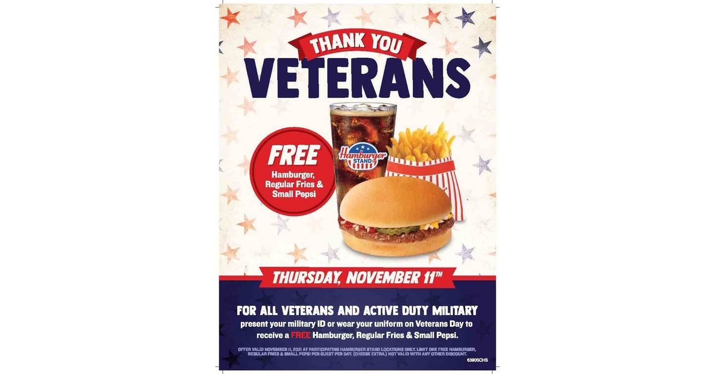 In Appreciation for their Service, Hamburger Stand Offers Veterans
