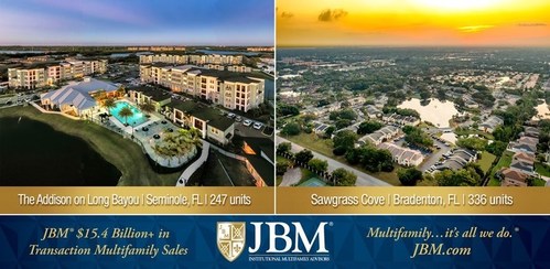 JBM closes on 583 units - worth $148 million