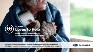 Subaru Expands On Help For Those In Need With Donation Of 50,000 Socks And 100,000 Total Blankets