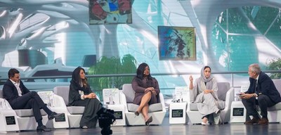 Left to right: Oliver Ripley, Reem Bin Saddik, Marlene Ngoyi, Lama Alhamawi, Richard Attias