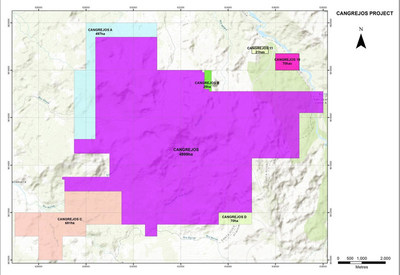 Figure 2. Consolidated Cangrejos Concession Package (CNW Group/Lumina Gold Corp.)