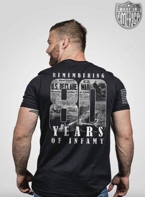 Proceeds from the Nine Line Apparel limited-time design "Remembering 80 Years of Infamy" will be donated to The Best Defense Foundation to bring sixty veterans back to the battlefield for the 80th Anniversary of Pearl Harbor in December 2021.