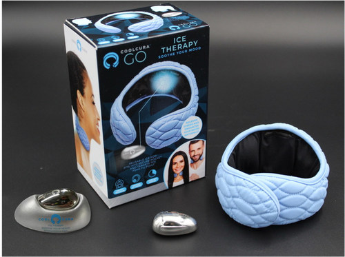 Relax and enjoy the restorative properties of ice and cold therapy with CoolCura. An ancient Chinese tradition called "Feng Fu" applies ice to the back of the head at the Feng Fu point to help center the body and promote general wellness. CoolCura pairs this practice with modern convenience for a comfortable, easy-to-use neck band with a freezable/reusable stainless steel eco ice pod for daily use.