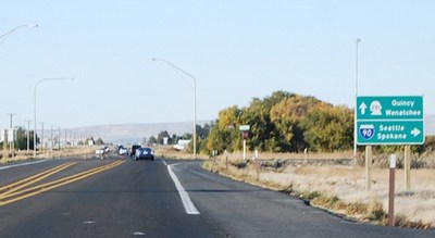 Washington State Route 281 Photo near George heading north to Quincy