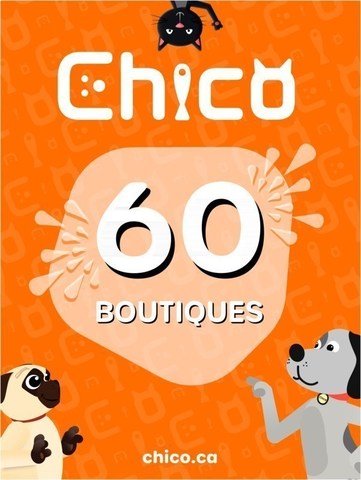 60 boutiques au Qubec (Groupe CNW/Boutique d'animaux Chico)