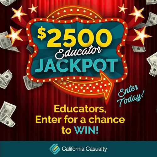 California Casualty's Educator $2,500 Jackpot - Last Chance to Enter!
