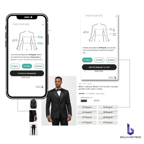 Bold Metrics' next generation AI-powered Smart Size Chart creates a seamless virtual fitting experience for shoppers while helping apparel brands address supply chain shortages with its Smart Inventory™ functionality.