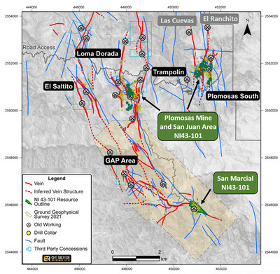 Figure 2: Reconnaissance Drill Targets (CNW Group/GR Silver Mining Ltd.) Figure 2: Reconnaissance Drill Targets (CNW Group/GR Silver Mining Ltd.)