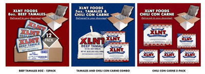 XLNT Foods New Online Store Offerings include beef tamales 8oz-12pack, Tamales and Chili Con Carne Combo Pack and Chili Con Carne 5-Pack