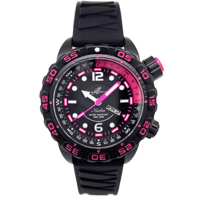 Nadia Dive Watch by The Abingdon Co. in Black Abyss will be the second color option for the new dive watch tested by the Women Divers Hall of Fame.