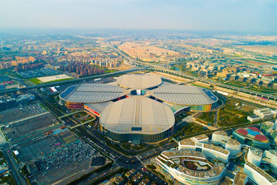 The National Exhibition and Convention Center (Shanghai) is the world's largest single-block building and exhibition complex. (PRNewsfoto/CIIE)