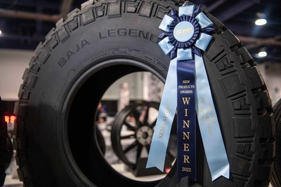 Mickey Thompson Tires & Wheels’ Baja Legend EXP – a “Best New Tire” award winner at the 2021 SEMA Show in the Tire and Related Product categories – provides long-lasting tread life and exceptional cut and chip resistance, wet handling and braking performance. (Jessica Yanesh for Goodyear)